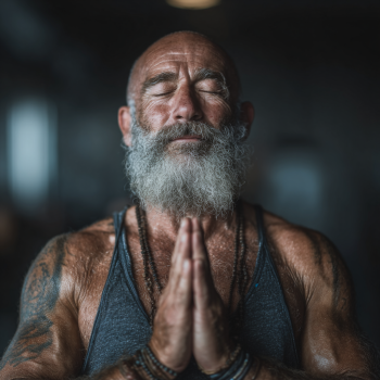 Група людей старшого віку практикує йогу